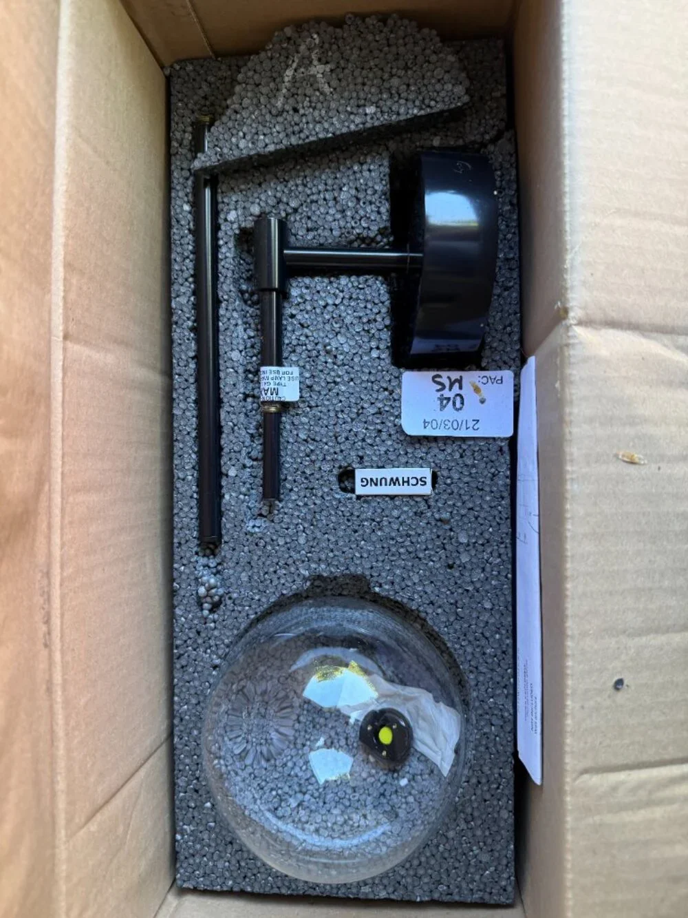 Restoration Hardware RH Glass Globe Single Sconce-Black